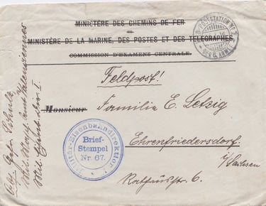 Letter written by a member of the machinery office (Militär-Maschinenamt) in VALENCIENNES. 