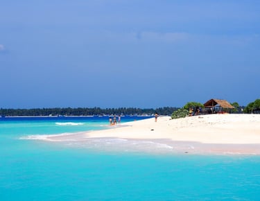 Drink alcohol lounge in white sand beach in tropical island getaway exotic and unique palawan