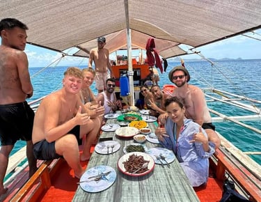 All-inclusive El Nido to Coron adventure – camping, snorkeling, and local meals fresh catch seafood