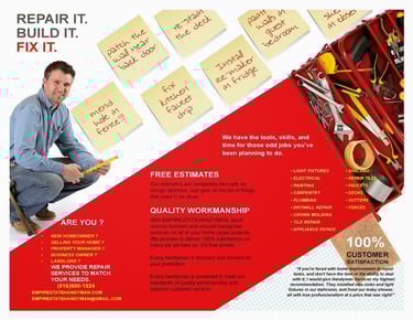 list of home repairs done