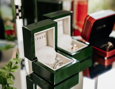 Luxury wedding ring details and bridal jewelry