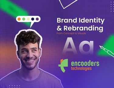 Encooders Technologies brand identity and visual design by iBBo Studio