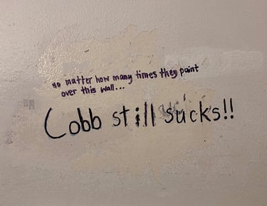 Cobb Wall at Lovett College still affirming Cobb suck