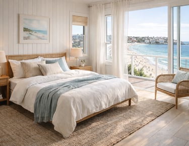 Bright bedroom overlooking bondi showing expert sydney buyers agent advice