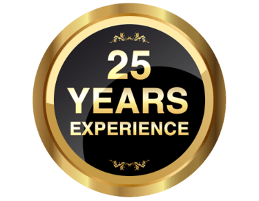 25 years experience badge