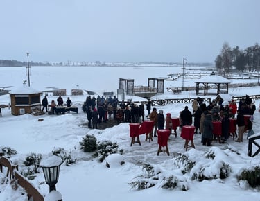 1 January on a frozen lake