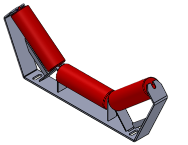 Support rouleau convoyeur à caisson