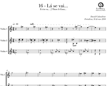 Imagem: parte completa de "Lá se vai" do livro "violão em letra e música".