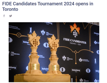 FIDE Chess FIDE Candidates Tournament 2024 Toronto Canada Chess