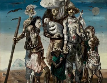 Os Retirantes (1944) por Cândido Portinari