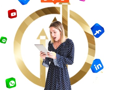 Imagen promocional de manejo de redes sociales