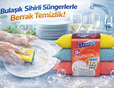 clendix sihirli bulaşık süngeri