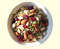 Bowl of trail mix represents a crunchy sensory diet