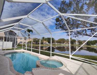pool screen painting