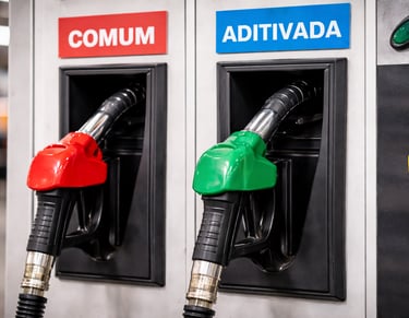 diferença entre gasolina comum e aditivada nas bombas de combustível