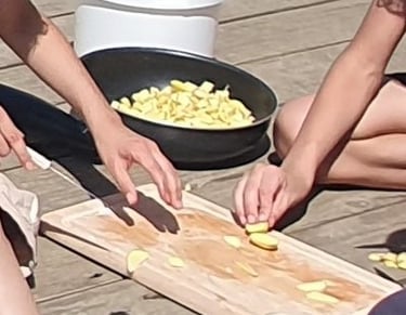 cuisine au jardin de la récolte
