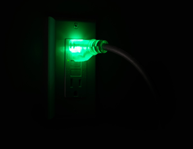 Lite up plug in outlet