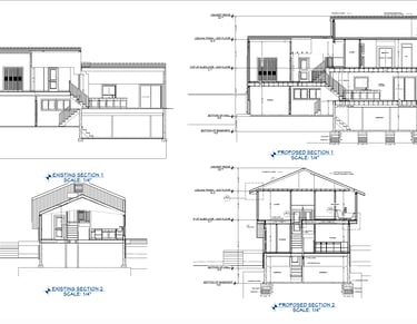 Example of a section drawing used for permit submission