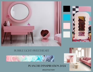 palette de  tendance 2024 memphis candy