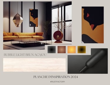 palette de  tendance 2024 brun acajou