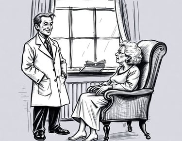 Lady visiting the  Dr