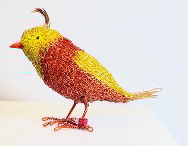 SOMERLED - pine and plated wire by Guy Cranston