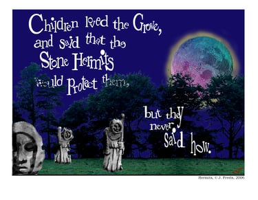 HERMITS Digital Collage, J. Freels