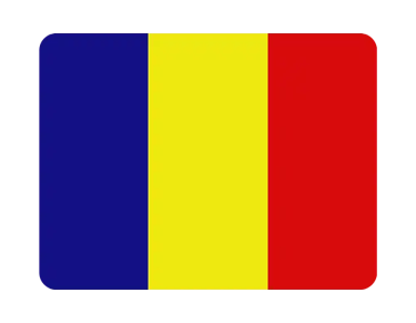 Official national flag of Andorra with vertical blue, yellow, and red stripes.