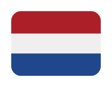 The national flag of the Netherlands icon featuring red, white, and blue horizontal stripes.