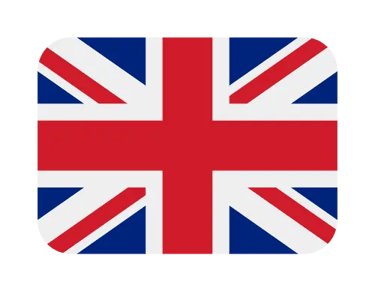 United Kingdom flag icon with rounded corners, featuring the British Union Jack design.