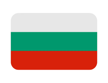 Official national flag of Bulgaria featuring horizontal stripes of white, green, and red.