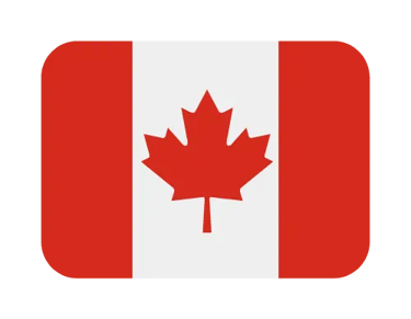 A rounded rectangular national flag of Canada icon featuring the red maple leaf on a white background.