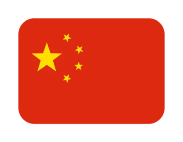 The national flag of China icon featuring five yellow stars on a red background with rounded corners.