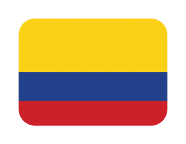 National flag of Colombia icon with yellow, blue, and red horizontal stripes.