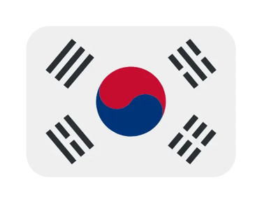 South Korea national flag icon featuring the Taegeuk symbol and four black trigrams.