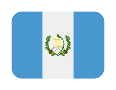 Official national flag of Guatemala featuring sky blue and white vertical stripes with the central coat of arms.
