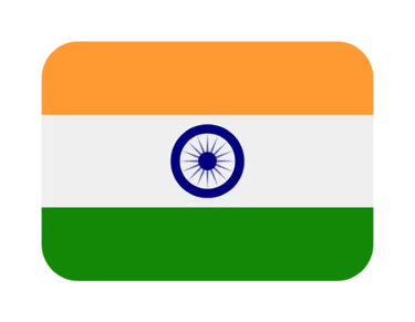 Official National Flag of India icon with saffron, white, and green stripes and Ashoka Chakra wheel.