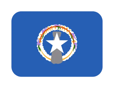 Official flag of the Northern Mariana Islands featuring a white star and latte stone on a blue field.