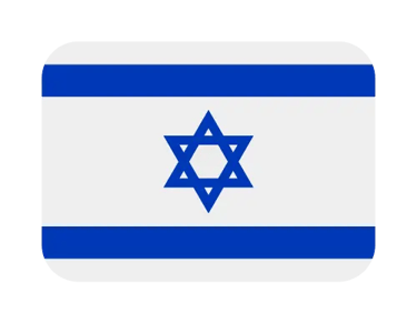 Flag of Israel icon with blue Star of David and stripes on a white rounded rectangle.