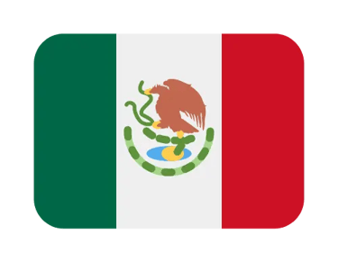 The national flag of Mexico with rounded corners featuring green, white, and red vertical stripes.