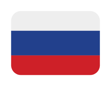Official national flag of Russia icon featuring horizontal stripes of white, blue, and red.