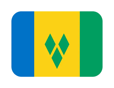 Official flag of Saint Vincent and the Grenadines icon with blue, gold, and green stripes.