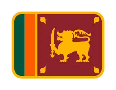 Sri Lanka national flag icon featuring the gold lion holding a sword on a maroon background.