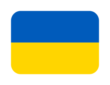 A rounded rectangle emoji of the national flag of Ukraine with blue and yellow horizontal bands.