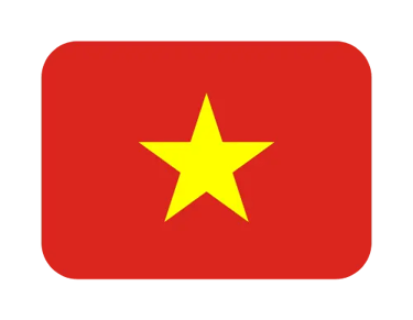 Icon of the Vietnam national flag featuring a yellow star on a red background.