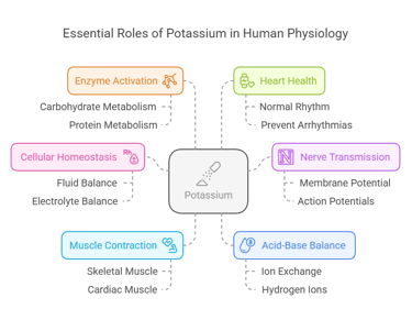 Role of potassium in human physiology