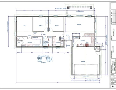 a house plan with a floor plan