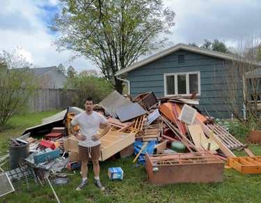 Residential junk removal service completed in Thompsonville CT