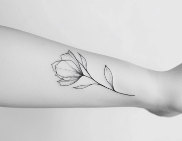 Abstract Rose Tattoo