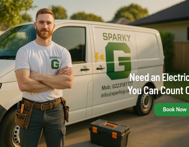 Emergency response electrician fixing tripped switchboard Sparky G 
